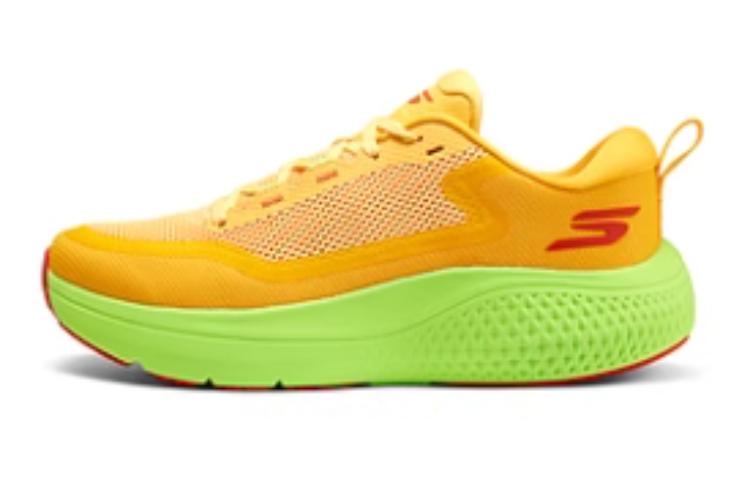 Skechers Cushioning Wear Resistant Low Top Running Shoes Men's Orange Green