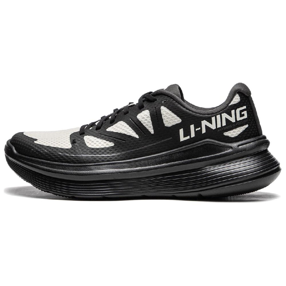 LiNing Ling Yue Anti-Slip Wear-Resistant Low-Top Casual Running Shoes Men's Gray Black