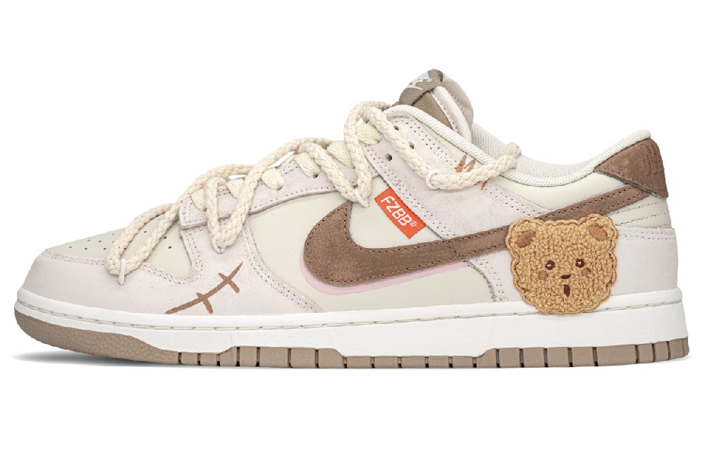 Nike Dunk Anti-Slip And Wear-Resistant Lightweight Height Increasing Low-Top Skateboard Shoes Unisex Khaki Brown