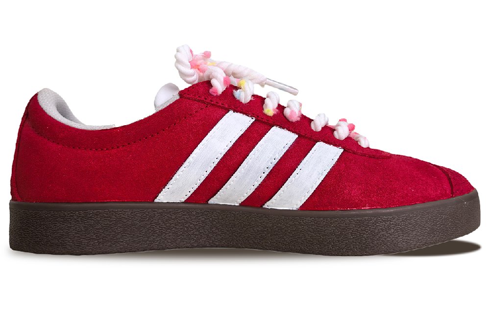 Adidas Neo VL Court Lifestyle Anti Slip Wear Resistant Low Top Skateboard Shoes Unisex Red White
