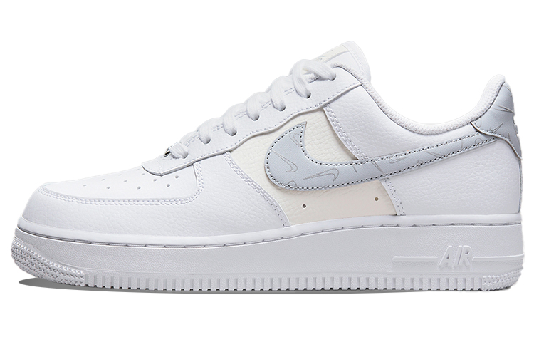 Nike Air Force 1 '07 Mini Swooshes White Sail Metallic Silver Pure Platinum Women's