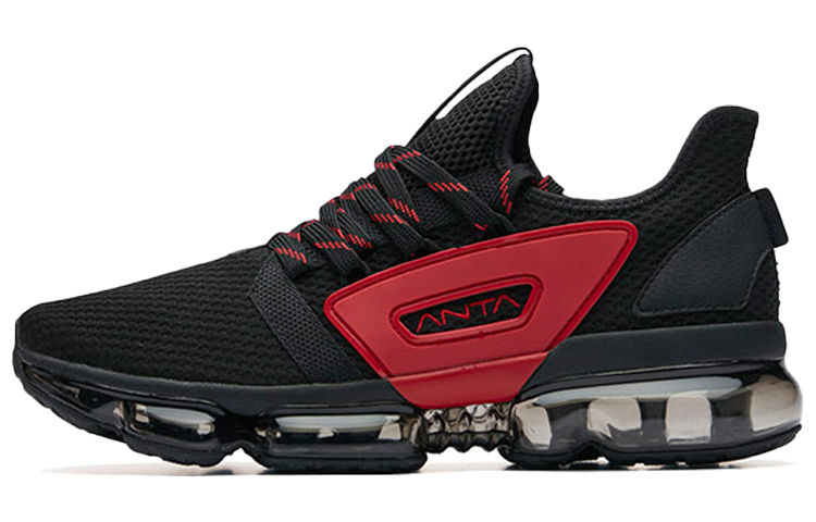 Anta SEEED Shock Absorbers Slip Resistant Low top Running Shoes Men's Black Red