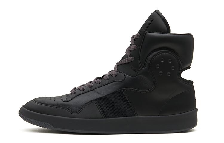 EQLZ EQUALIZER 1970 Lightweight High-Top Vintage Basketball Shoes Black Fog Made In USA Nappa Genuine Leather