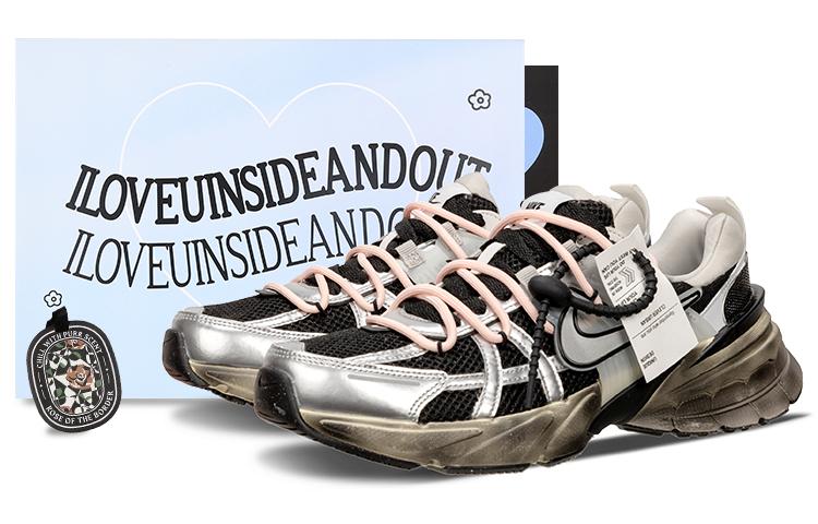 Nike V2K Run Running Shoes Women's Low-Top Silver Black