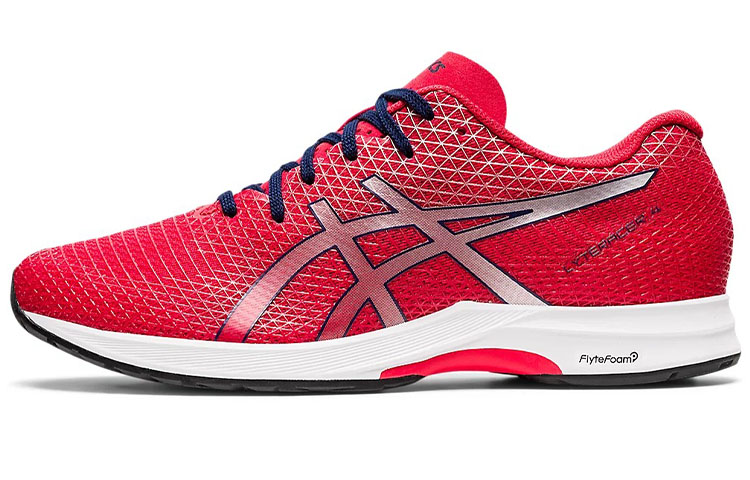 Asics Lyteracer 4 Abrasion Resistant Low Top Running Shoes Men's Red