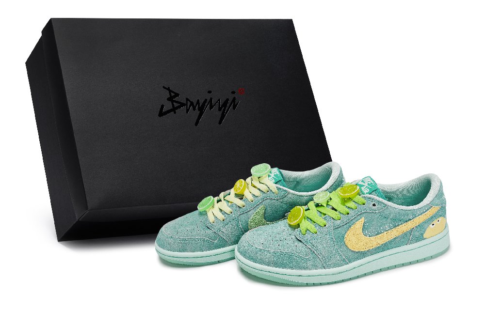Jordan Air Jordan 1 Vintage Basketball Shoes Women's Low top Yellow/Green