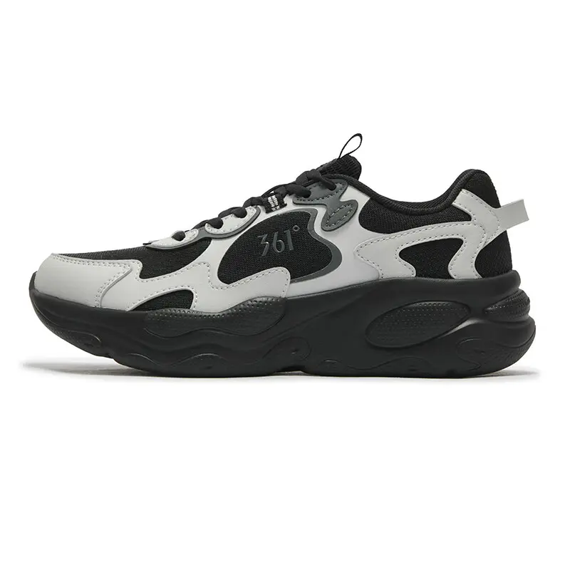 361° Abrasion Resistant Breathable Low Top Casual Running Shoes Women's Photon Gray Obsidian Black
