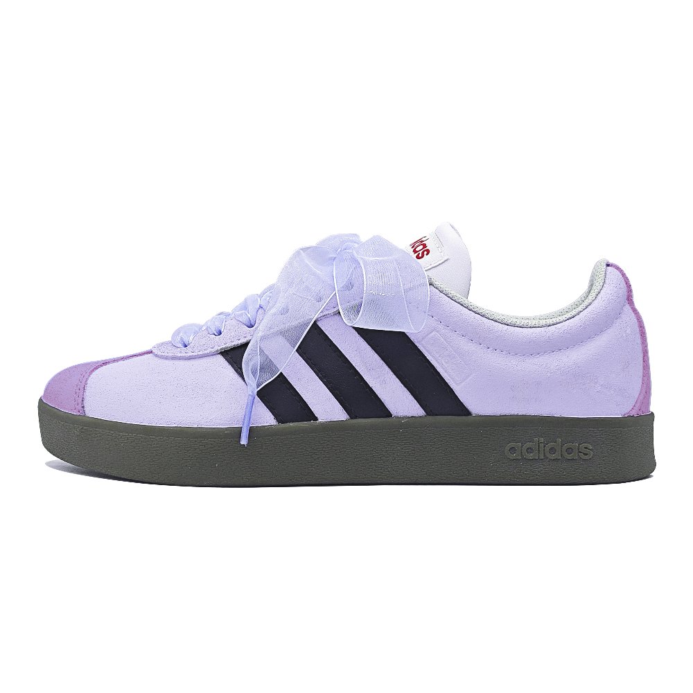 Adidas Neo Vl Court Classic Slip-Resistant Low-Top Skateboard Shoes Unisex Lavender