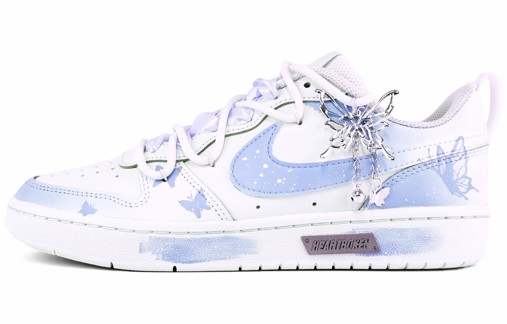 Nike Court Borough Suixin, La Mer Anti Slip Wear Resistant Low Top Skateboard Shoes GS Light Blue
