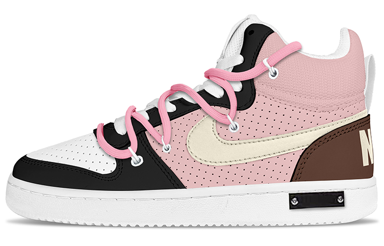 Nike Court Borough Low Mid Mid-Top Skateboard Shoes Men's Pink Brown