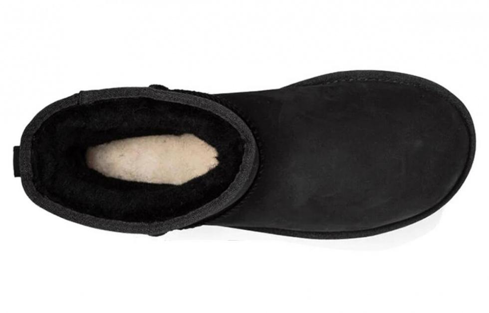 UGG Classic Mini Leather Snow Boots Black Women's купить в интернет-магазине Yoocart с быстрой доставкой по России.