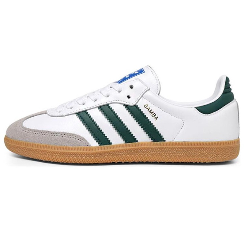 Adidas Originals SAMBA OG Anti-Slip Wear-Resistant Low-Top Skateboard Shoes Unisex Beige Red