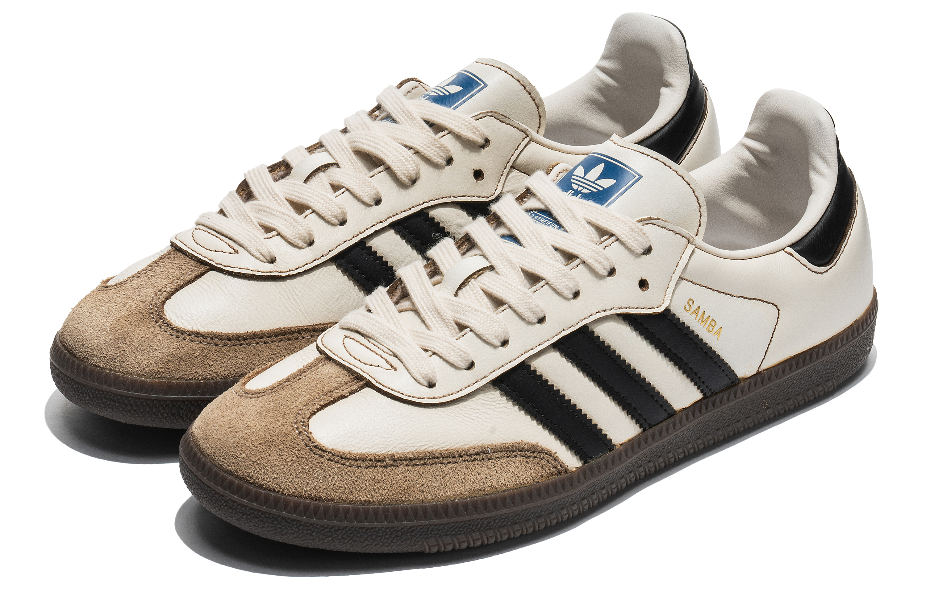 Adidas Originals SAMBA OG Anti-Slip Wear-Resistant Low-Top Skateboard Shoes Unisex Beige Black купить в интернет-магазине Yoocart с быстрой доставкой по России.