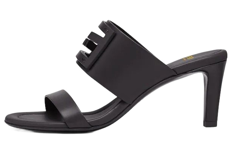 FENDI Baguette Slide Slippers Women's Black