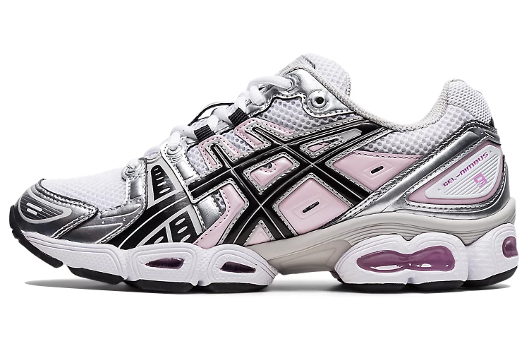 Asics Gel Nimbus 9 White Black Light Pink Women's