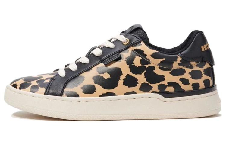 COACH Lowline Low-Top Skateboard Shoes Women's Leopard