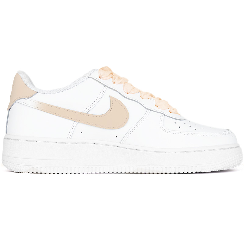 Nike Air Force 1 White Sneakers, Air Force 1 Abrasion Resistant Low top Skateboard Shoes Unisex White Orange купить в интернет-магазине Yoocart с быстрой доставкой по России.
