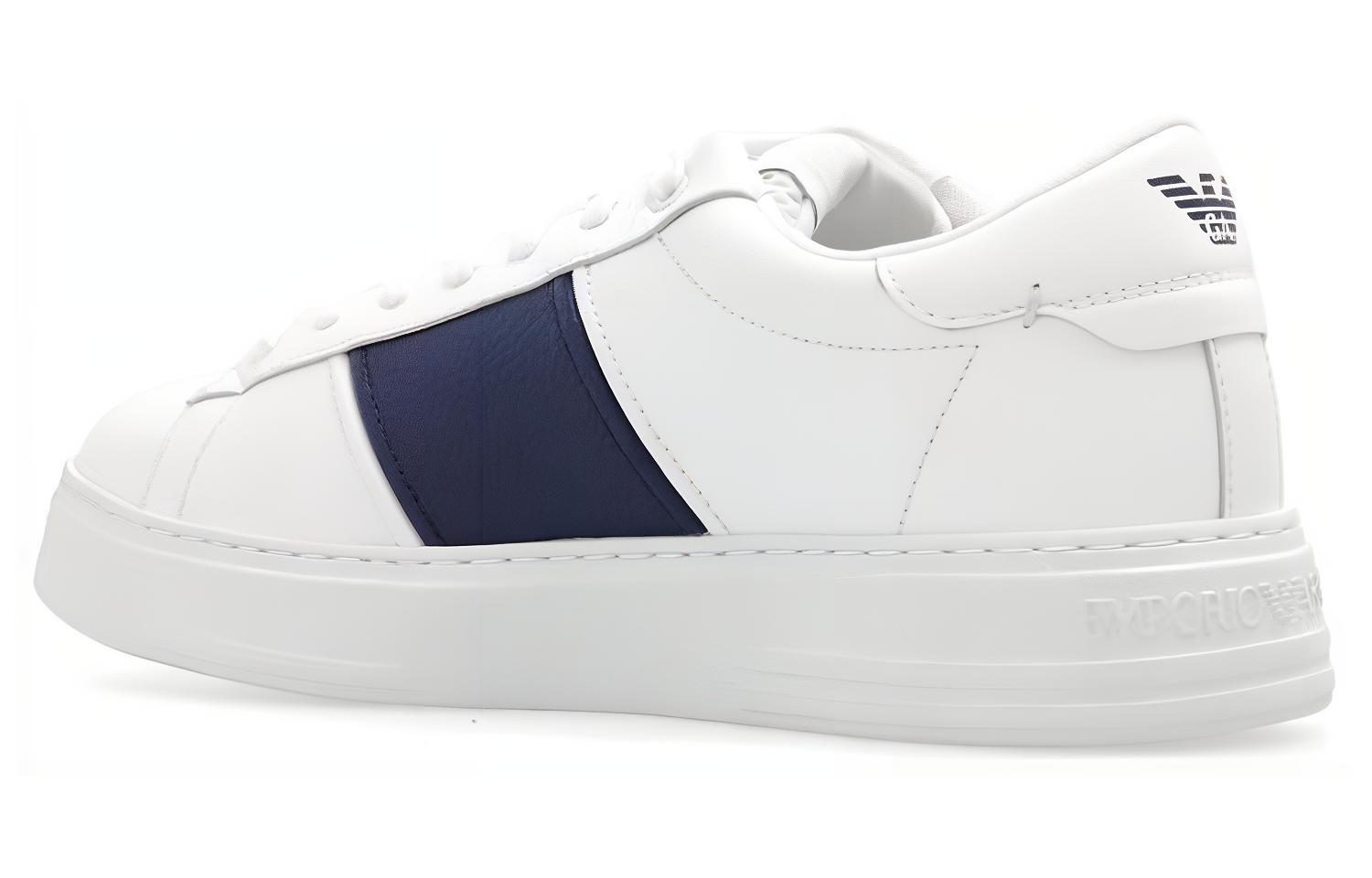 EMPORIO ARMANI Logo-print Leather Sneakers