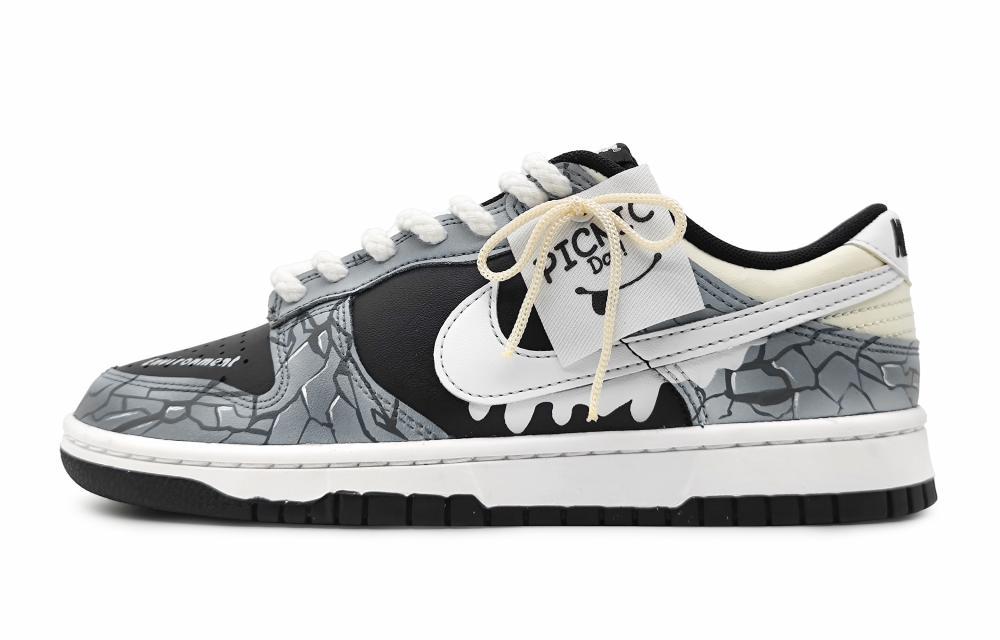 Nike Dunk Skateboard Shoes Women's Low-Top Black/Yellow