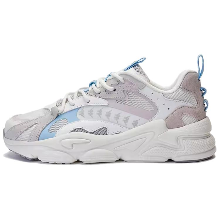 Kappa Anti-Slip Wear-Resistant Low-Top Casual Shoes Women's White Purple Blue