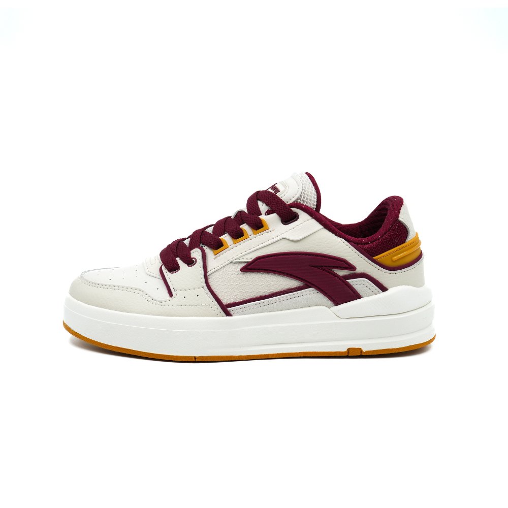Anta Street Play LITE Anti-Slip Wear-Resistant Low-Top Skateboard Shoes Women's White Red