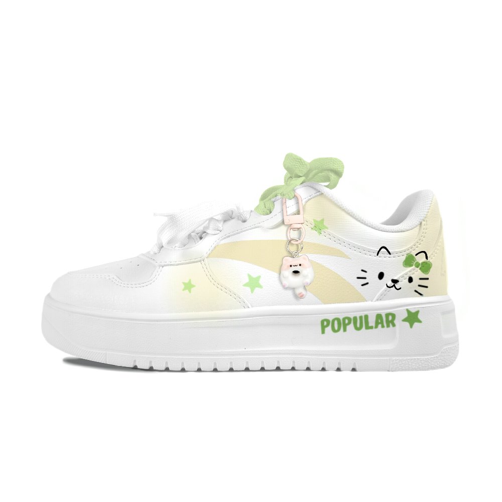 Anta Relaxed Abrasion Resistant Slip Resistant Low Top Skateboard Shoes Unisex Yellow Green
