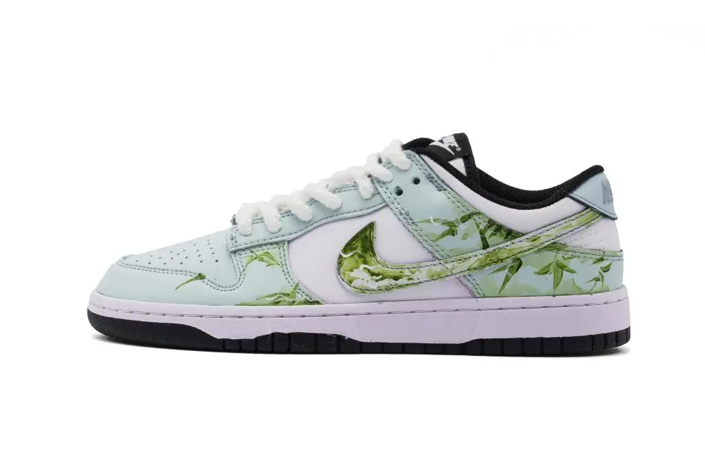 Nike Dunk Abrasion Resistant Low top Skateboard Shoes Unisex Light Green