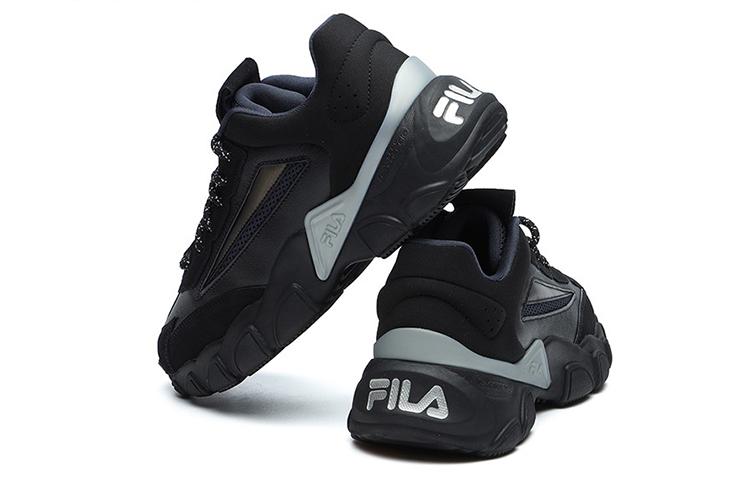 FILA Fashion Sneakers Low Top Running Shoes 'Black Grey'