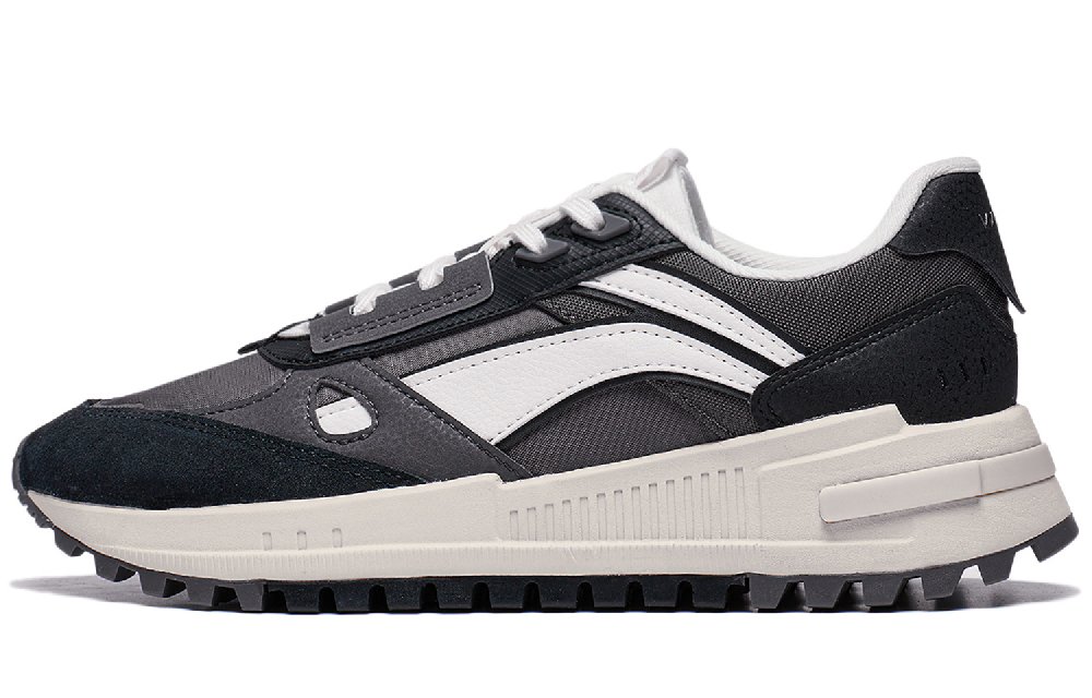 LiNing Wind Rider 2.0 Anti-Slip Wear-Resistant Low-Top Sports Casual Shoes Women's Gray Black