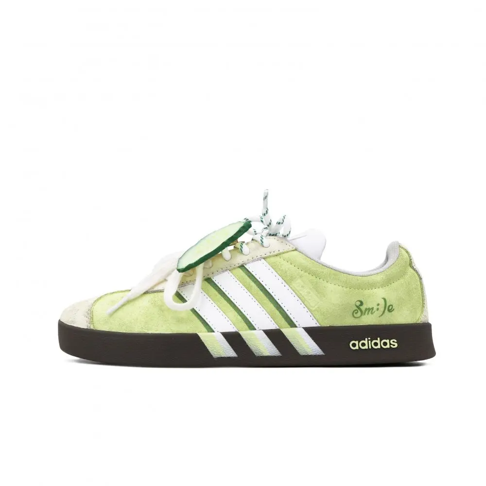 Adidas VL COURT 2.0 Cushioning, Wear Resistant Low top Skateboard Shoes Unisex White Green