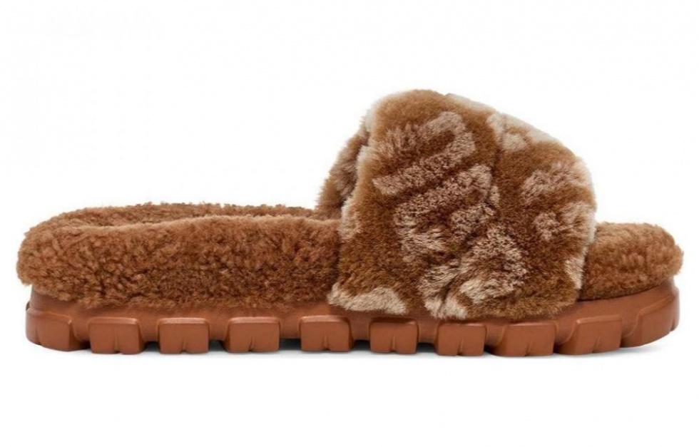 UGG Logo Slides 'Brown' Women's купить в интернет-магазине Yoocart с быстрой доставкой по России.