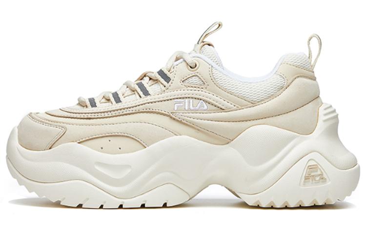 FILA FUSION Ray 1 Pose Ray Anti-Slip And Wear-Resistant Balance Height Increasing Low-Top Chunky Sneakers Women's Beige