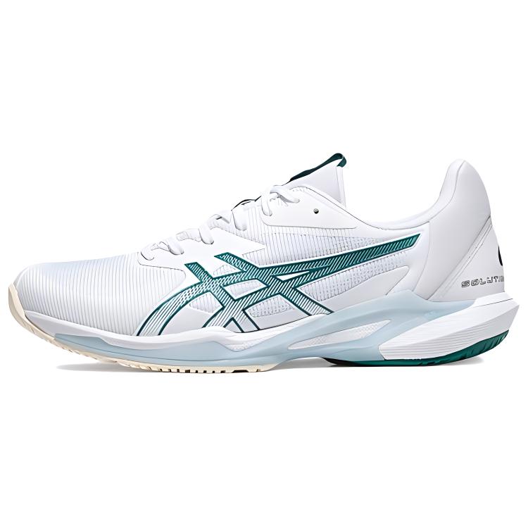 Asics Solution Speed FF 3 Low Top Tennis Shoes Men's White Green