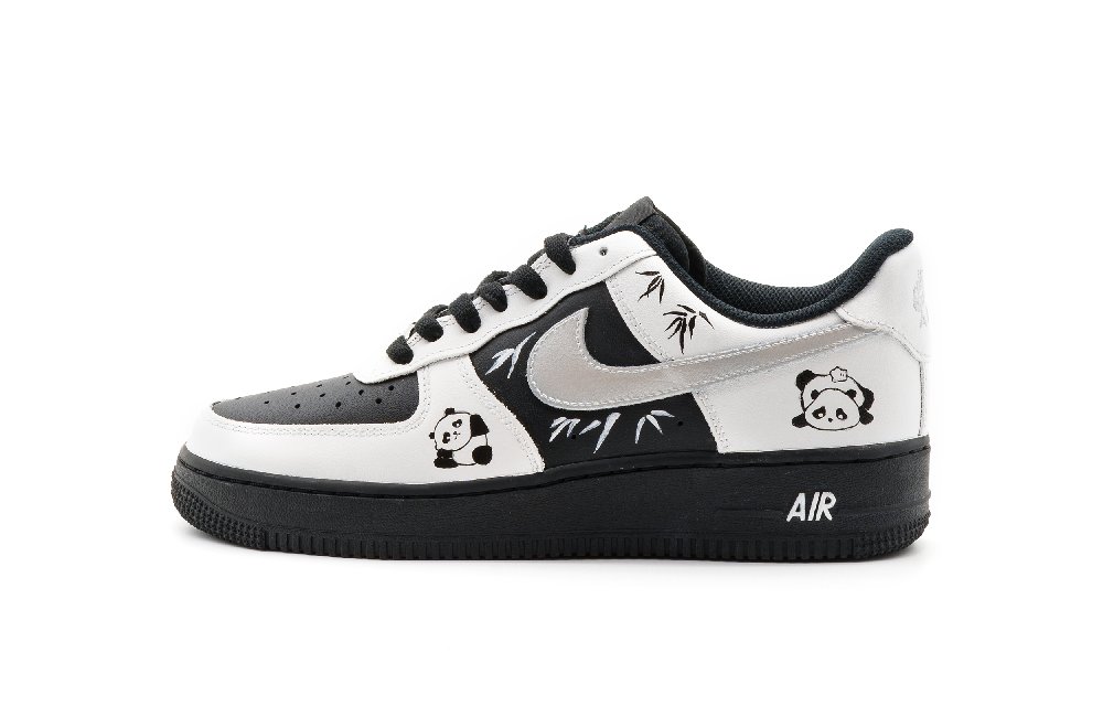 Nike Air Force 1 Anti Slip Wear Resistant Low Top Skateboard Shoes Unisex Black White