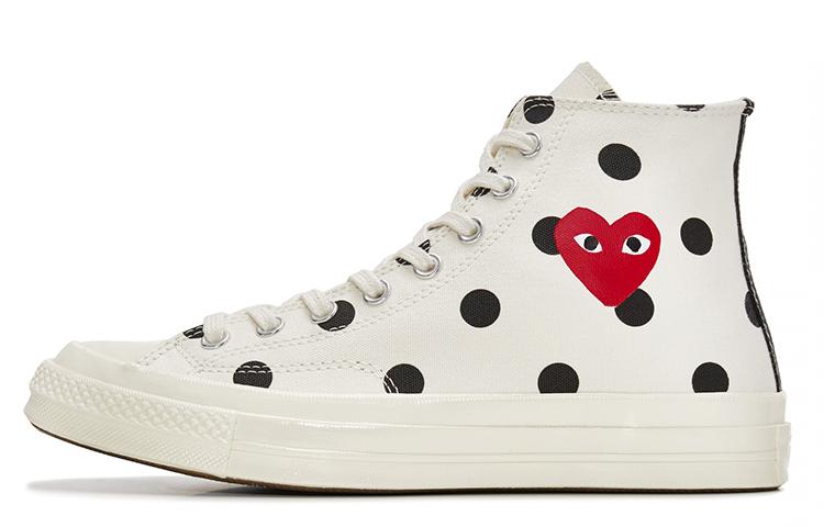 Converse Chuck Taylor All Star 70 Hi Comme Des Garcons Play Polka Dot White