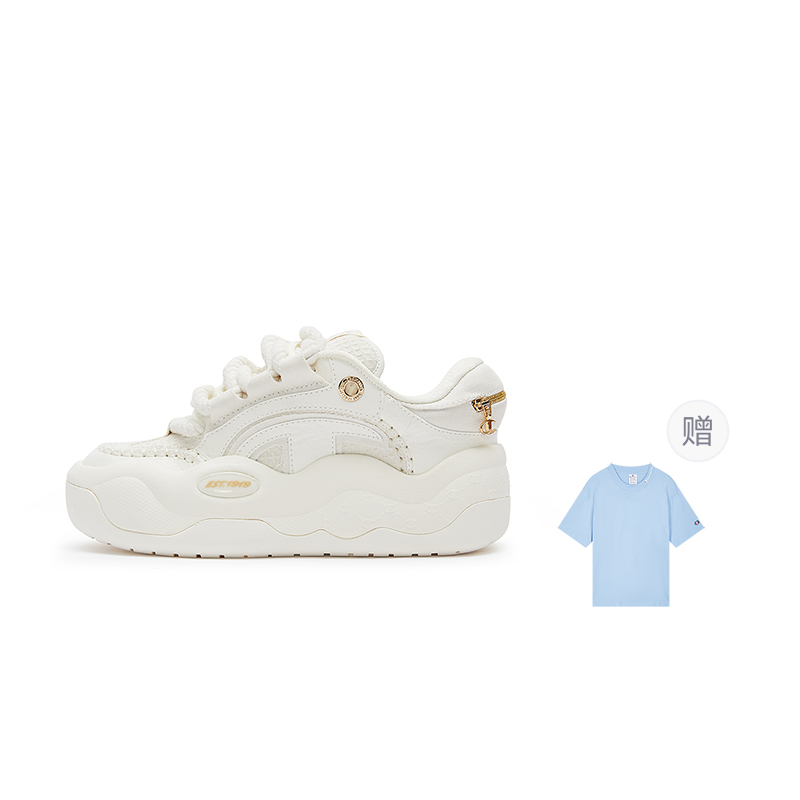 Champion CloudNine V1 Cloud Cotton Shoes Low Top Skateboard Shoes Women's Ecru