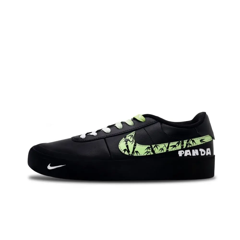 Nike Court Shot Bamboo Shadow Panda Abrasion Resistant Low top Skateboard Shoes Men's Black White Green