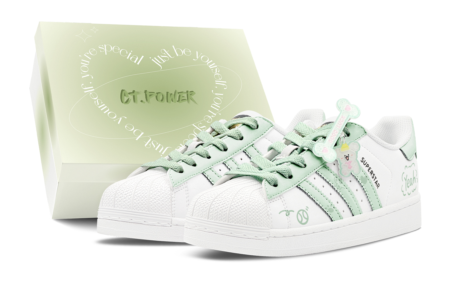 Adidas Originals Superstar Skateboard Shoes Unisex Low top Green