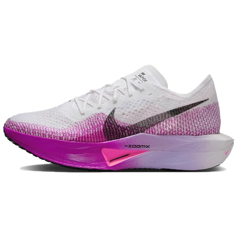 Nike ZoomX Vaporfly 3 Low Top Carbon Plate Running Shoes Unisex White Purple Black