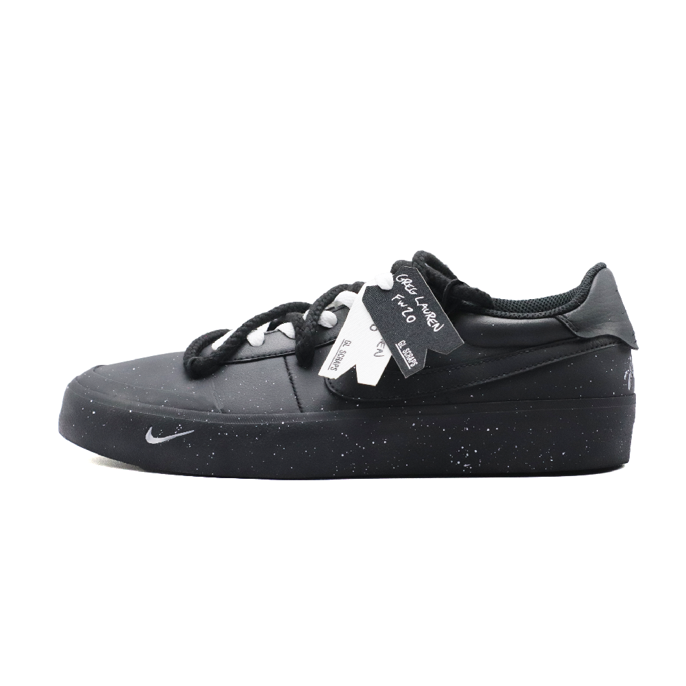 Nike Court Shot Abrasion Resistant Low Top Skateboard Shoes Men's Black White