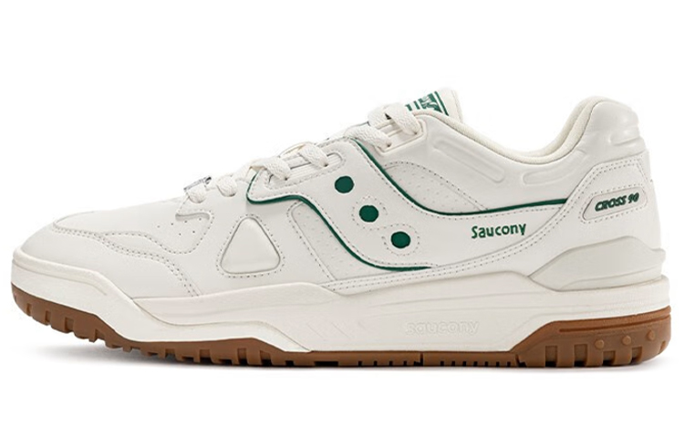 Saucony Cross 90 Low-Top Skateboard Shoes Unisex White Green