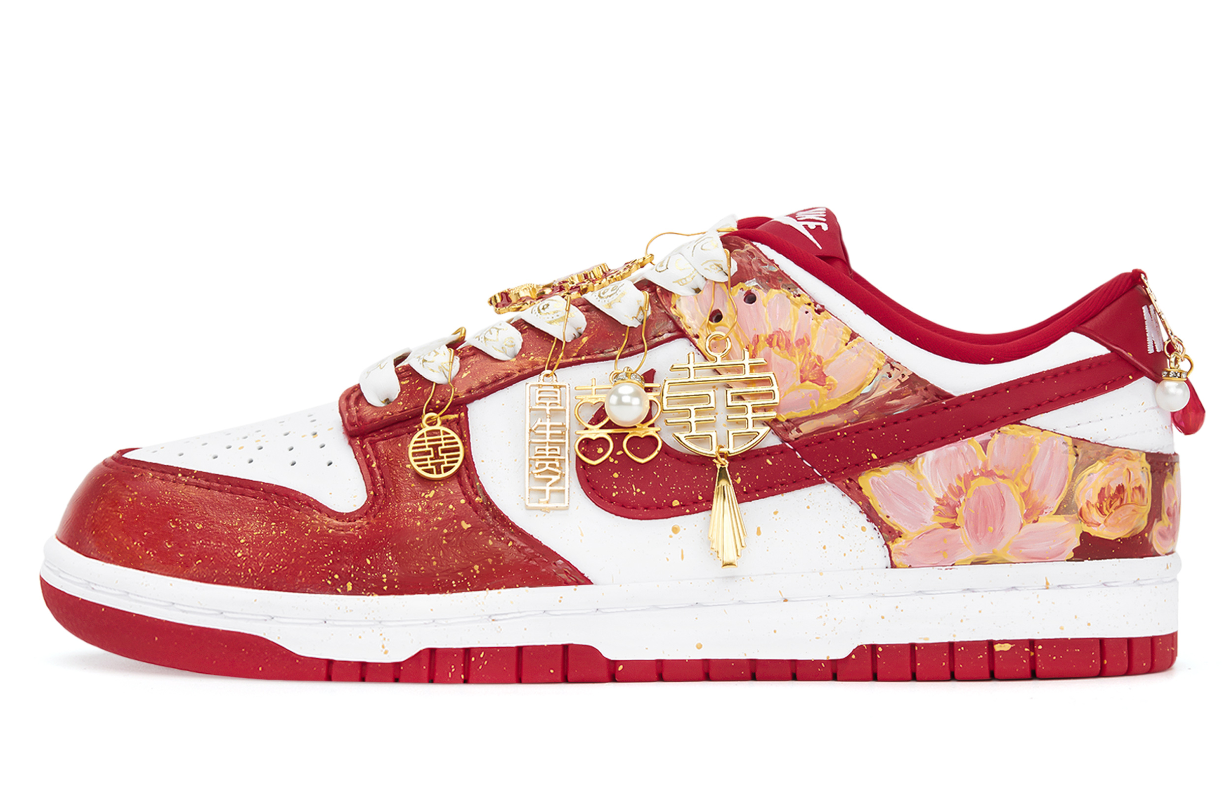 Nike Dunk Lightweight Anti Slip Low top Skateboard Shoes Unisex Red