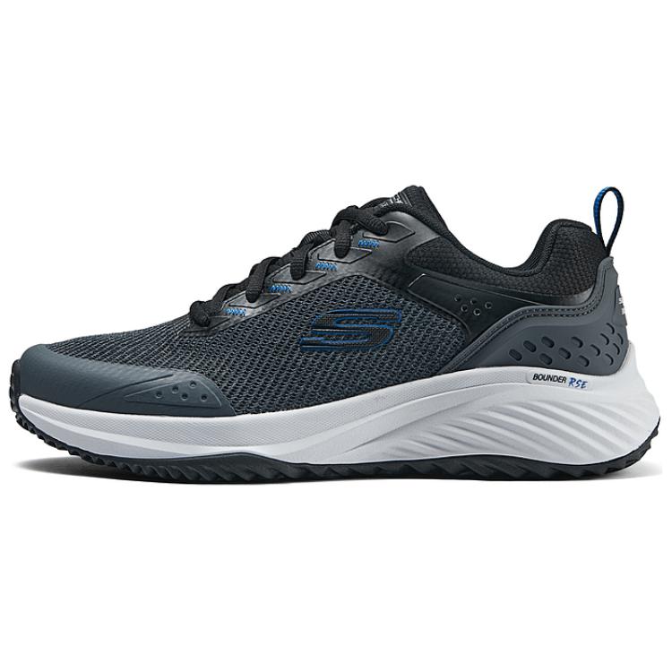 Skechers Outlets Low Top Casual Shoes Men's Black Blue