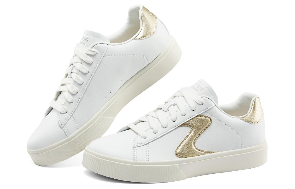Skechers Low top Skateboard Shoes Women's White Gold