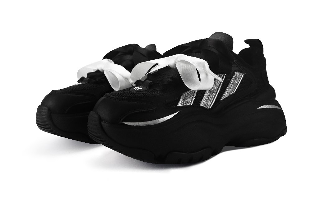 Adidas Originals OZGAIA Anti Slip Wear Resistant Low Top Chunky Sneakers Unisex Black
