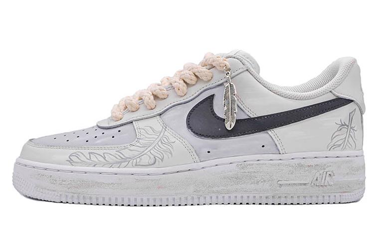 Nike Air Force 1 07 Coverage Warm Low-Top Skateboard Shoes Unisex Gray White