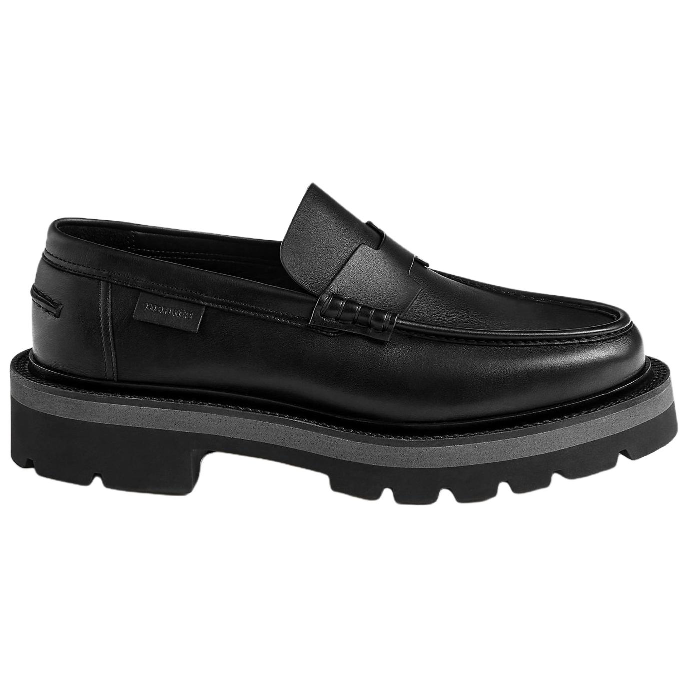 HERMES Lilt Casual Shoes 4.5cm Men's Black