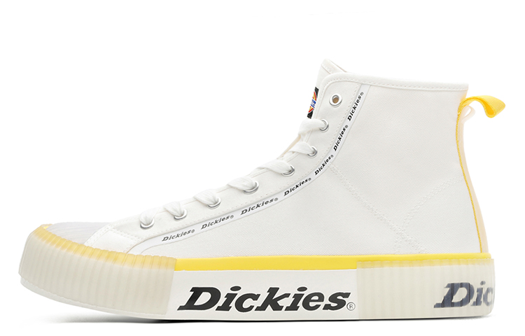 Dickies Canvas Shoes Unisex High-Top White Yellow