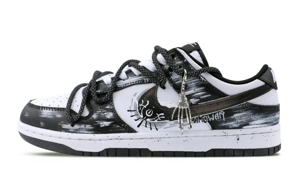 Nike Dunk Low top Skateboard Shoes Unisex Black White Gray