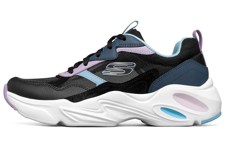 Skechers Stamina Airy Low Top Running Shoes Black/Blue Women's